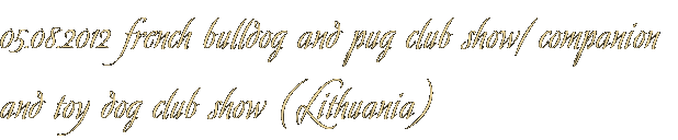 05.08.2012 french bulldog and pug club show/ companion and toy dog club show (Lithuania) 05.08.2012 french bulldog and pug club show/ companion and toy dog club show (Lithuania)