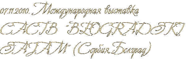 07.11.2010. Международная выставка  CACIB  &amp;quot;BEOGRADSKI SAJAM&amp;quot; (Сербия,Белград)