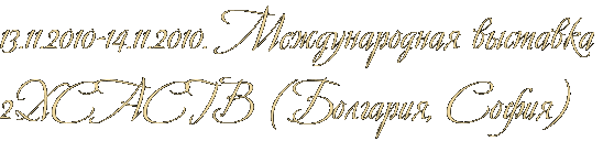 13.11.2010-14.11.2010. Международная выставка 2XCACIB (Болгария, София)