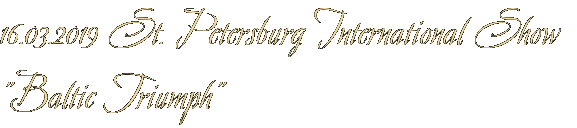 16.03.2019 St. Petersburg International Show "Baltic Triumph" 16.03.2019 St. Petersburg International Show "Baltic Triumph"