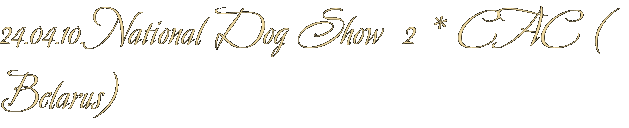 24.04.10.National Dog Show 2 * CAC ( Belarus) 24.04.10.National Dog Show 2 * CAC ( Belarus)